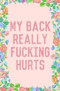 My Back Really Fucking Hurts Journal Notebook