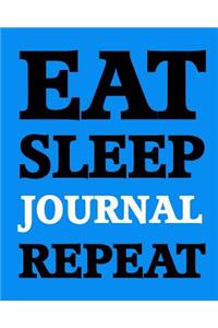 Bullet Dot Grid Journal - Eat Sleep Journal Repeat (Blue-White)