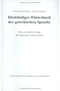 Rucklaufiges Worterbuch Der Griechischen Sprache