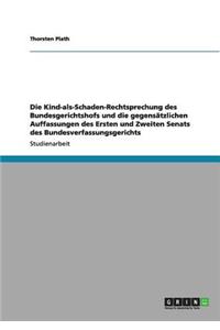 Kind-als-Schaden-Rechtsprechung des Bundesgerichtshofs und die gegensätzlichen Auffassungen des Ersten und Zweiten Senats des Bundesverfassungsgerichts