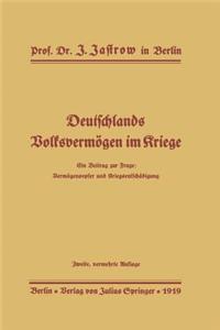 Deutschlands Volksvermögen Im Kriege
