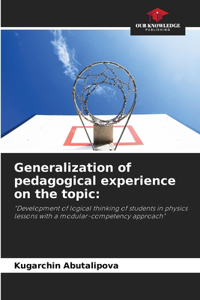 Generalization of pedagogical experience on the topic