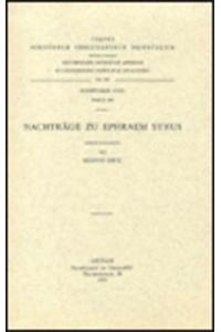 Nachträge zu Ephraem Syrus