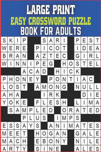 Large Print Easy Crossword Puzzle Book For Adults