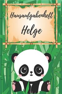 Hausaufgabenheft Helge: personalisiertes Panda Hausaufgabenheft / Grundschule / Schülerplaner für 1 Schuljahr mit Wochenübersicht / mit 2x Stundenplan / DIN A 5 / 112 Seite