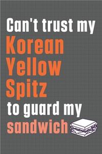 Can't trust my Korean Yellow Spitz to guard my sandwich