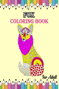 Fox Coloring Book For Adult