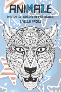Disegni da colorare per adulti - Livello facile - Animale