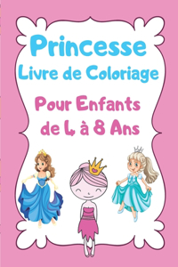 Princesse Livre de Coloriage Pour Enfants de 4 à 8 Ans