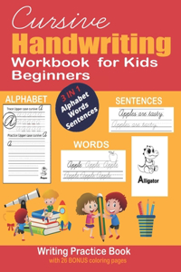 Cursive Handwriting Workbook for Kids Beginners