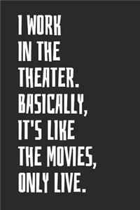 I Work In The Theater. Basically, It's Like The Movies, Only Live