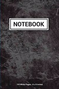 Notebook 110 White Pages 6x9 inches
