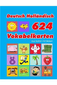 Deutsch Holländisch 624 Vokabelkarten aus Karton mit Bildern