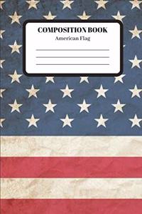 Composition Book American Flag