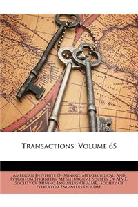 Transactions, Volume 65