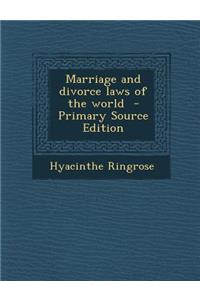 Marriage and Divorce Laws of the World