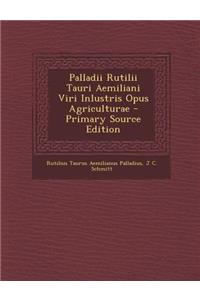 Palladii Rutilii Tauri Aemiliani Viri Inlustris Opus Agriculturae - Primary Source Edition