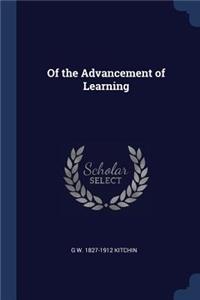 Of the Advancement of Learning