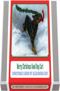 Merry Christmas Good Dog Carl - Christmas Cards by Alexandra Day