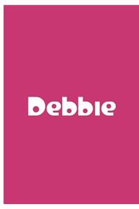 Debbie - Pink Notebook / Journal / Extended Lined Pages / Soft Matte Cover