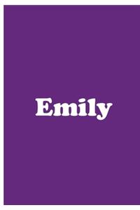 Emily - Purple Notebook / Journal / Extended Lined Pages / Soft Matte Cover