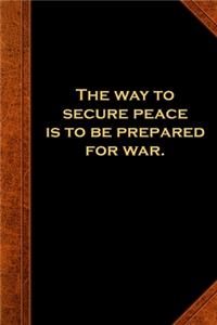 2020 Daily Planner Ben Franklin Quote Peace War Vintage Style 388 Pages