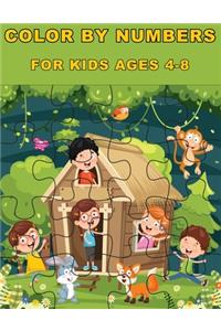 Color By Numbers for Kids Ages 4-8
