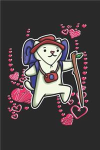 Hiking Heart Cat Notebook