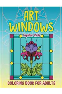 Art Windows: Coloring Book For Adults