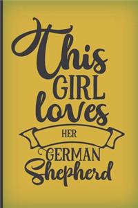 This girl loves her German Shepherd