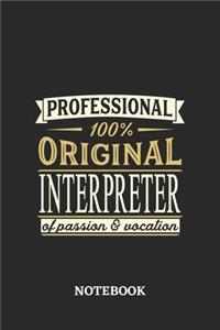 Professional Original Interpreter Notebook of Passion and Vocation