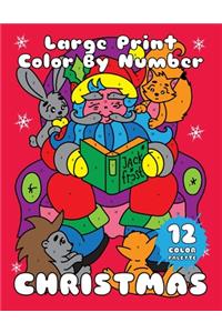 CHRISTMAS (Large Print Color by Number)