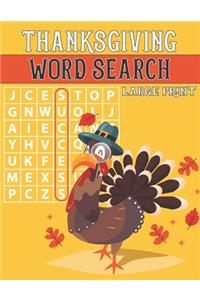 Thanksgiving Word Search Large Print