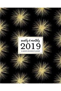 Weekly & Monthly 2019 12-Month Splendid Planner