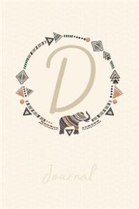 Beautiful Bohemian Style Journal with Initial