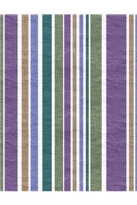 Colorful Purple Green Stripe Pattern Notebook
