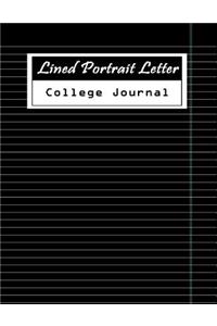 Lined Portrait Letter College Journal