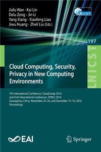 Cloud Computing, Security, Privacy in New Computing Environments