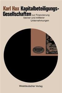 Kapitalbeteiligungsgesellschaften Zur Finanzierung Kleiner Und Mittlerer Unternehmungen