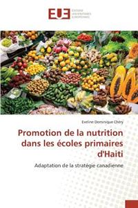 Promotion de la Nutrition Dans Les Écoles Primaires d'Haiti