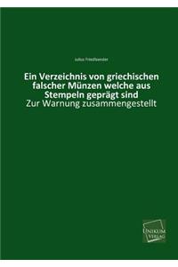 Verzeichnis Von Griechischen Falscher Munzen Welche Aus Stempeln Gepragt Sind