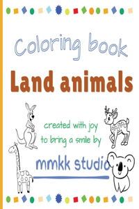 Land animals Coloring book