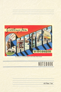 Vintage Lined Notebook Greetings from Chetek, Wisconsin