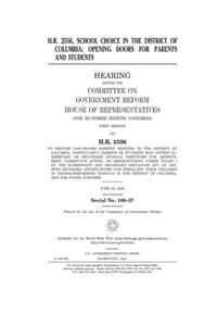 H.R. 2556, school choice in the District of Columbia