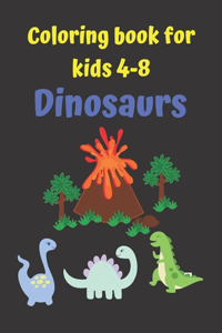 Coloring book for kids 4-8 Dinosaurs