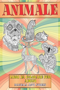Libri da colorare per adulti - Mandala Anti stress - Animale