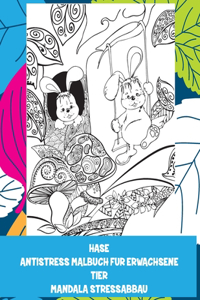 Antistress Malbuch für Erwachsene - Mandala Stressabbau - Tier - Hase
