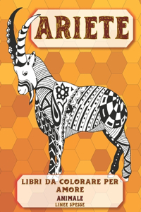 Libri da colorare per amore - Linee spesse - Animale - Ariete