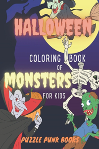 Halloween Coloring Book of Monsters for Kids