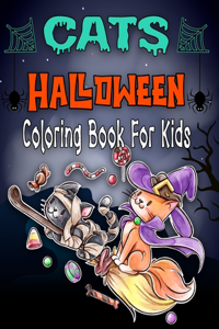 Cats Halloween Coloring Book For Kids